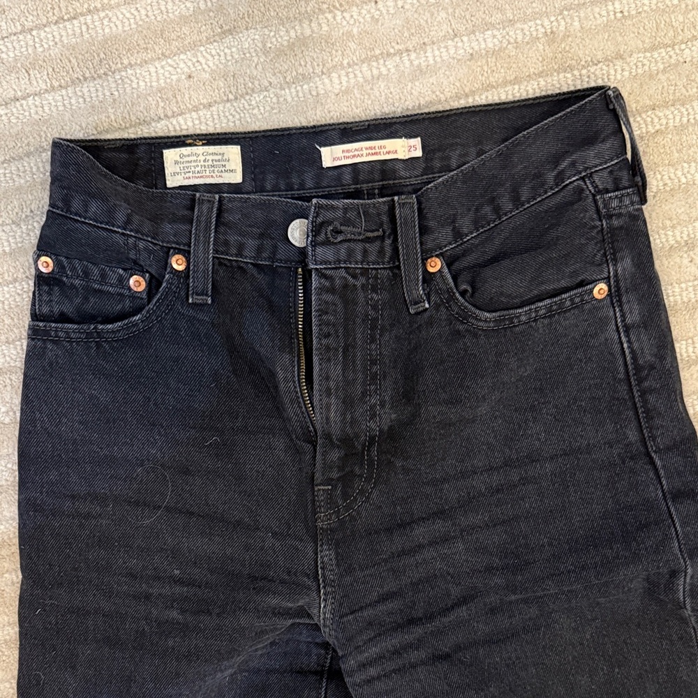 Levi's Black Flare Jeans - Picture 2 of 5